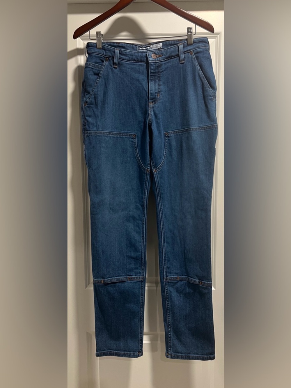 Carhartt Women’s Medium Blue Workwear Carpenter Jeans Size 8 Tall